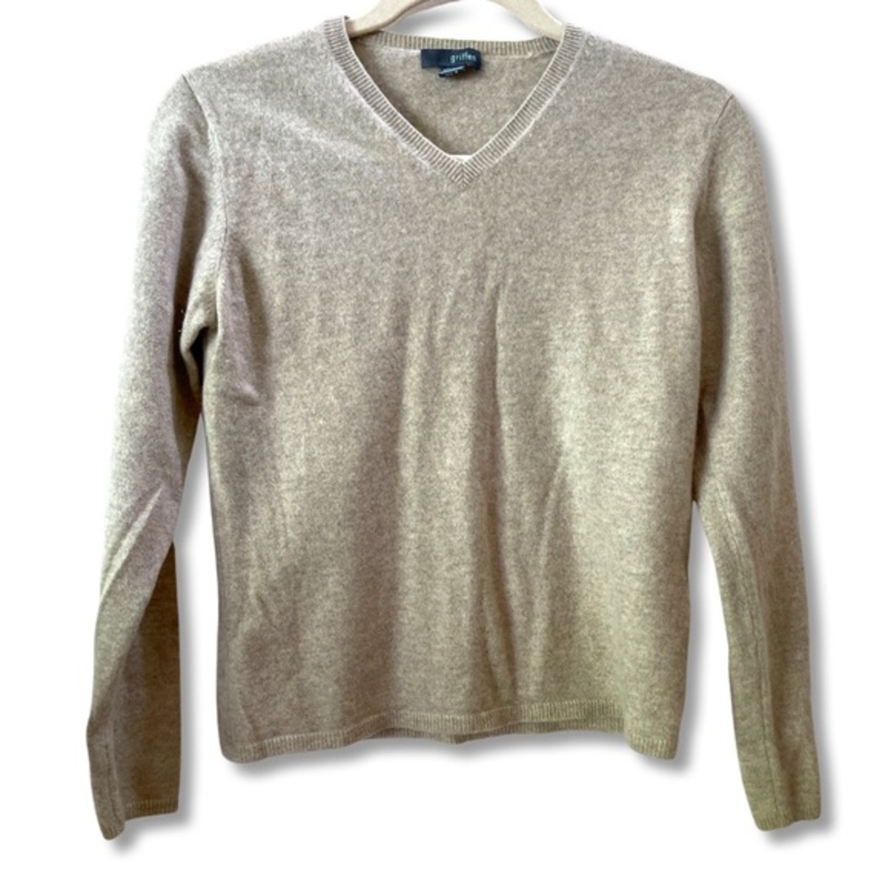 Griffen 100% thick cashmere v-neck Sweater Size‎ M